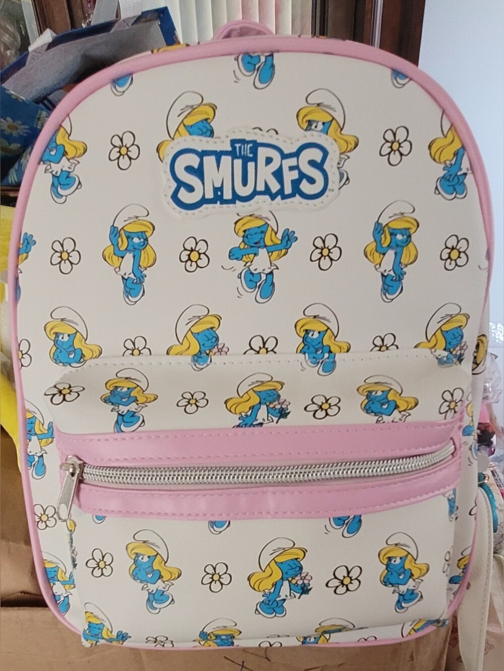 Claire's Exclusive Smurfette AOP mini backpack